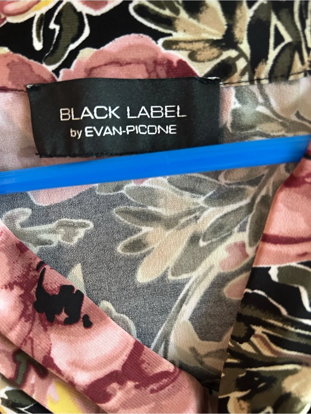 Black Label by Evan-Picone matching two-piece skirt and top set.